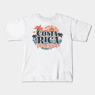 Pura Vida Surf: Retro Tamarindo Beach 🏖️ Kids T-Shirt